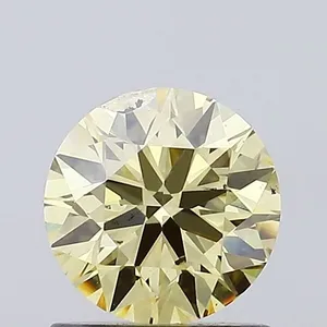 0.99ct ROUND Fancy Yellow SI2 Coloured Lab diamond
