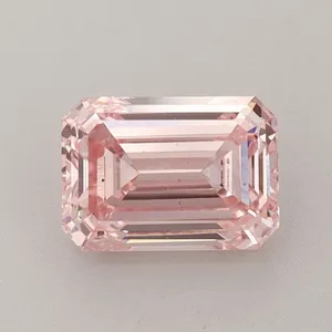 1.3ct EMERALD Fancy Intense Pink VS2 Coloured Lab diamond