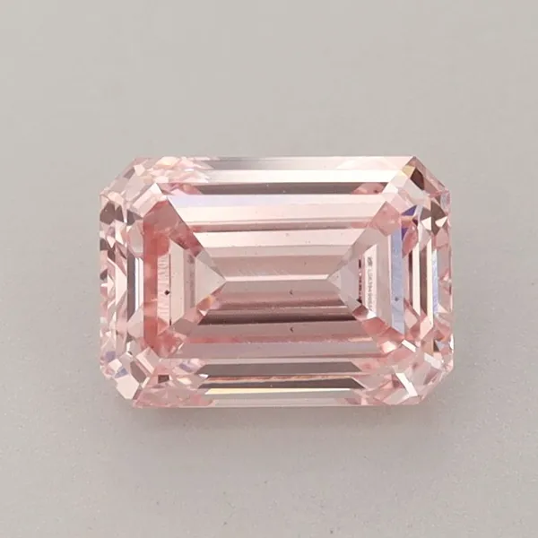 1.3ct EMERALD Fancy Intense Pink VS2 Coloured Lab diamond