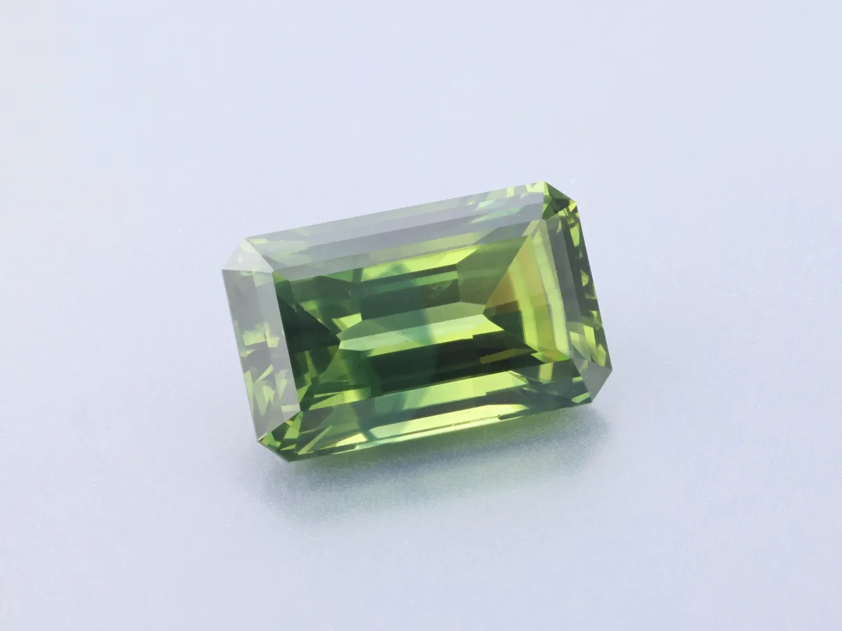 6.02ct Parti Sapphire, Emerald Cut gemstone