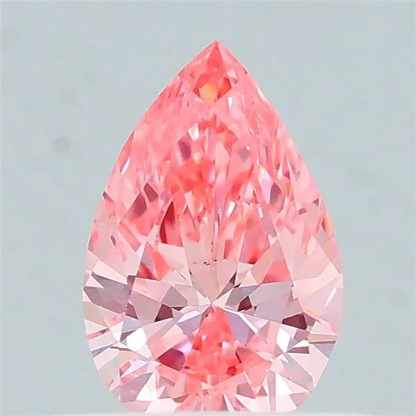 0.41ct PEAR Fancy Vivid Pink VS1 Coloured Lab diamond