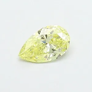 0.41ct PEAR Fancy Yellow VS1 Coloured Lab diamond