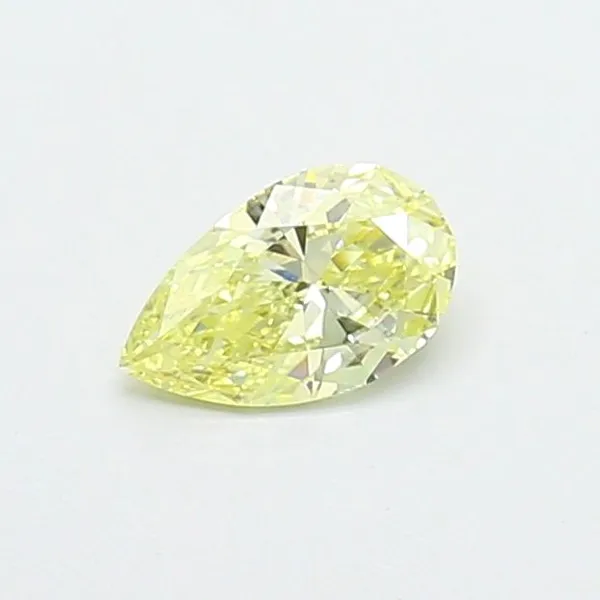 0.41ct PEAR Fancy Yellow VS1 Coloured Lab diamond