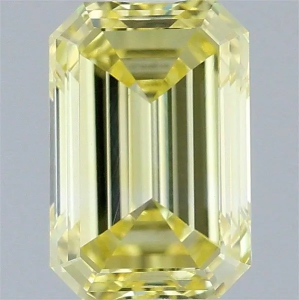 0.79ct PRINCESS Fancy Yellow VS1 Coloured Lab diamond