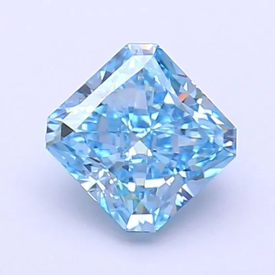 1.12ct RADIANT Fancy Vivid Blue VVS1 Coloured Lab diamond