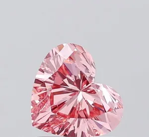 1.01ct HEART Fancy Vivid Pink VS1 Coloured Lab diamond
