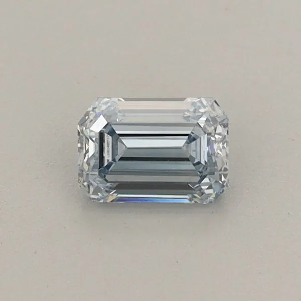 0.41ct EMERALD Fancy Light Blue VS2 Coloured Lab diamond