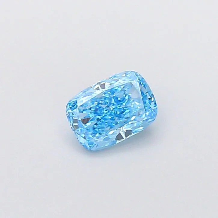 1.37ct CUSHION Fancy Vivid Blue VVS2 Coloured Lab diamond
