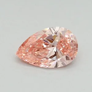 0.4ct PEAR Fancy Vivid Pink VVS2 Coloured Lab diamond