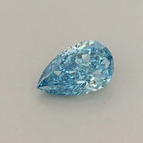 0.32ct PEAR Fancy Vivid Blue VS1 Coloured Lab diamond