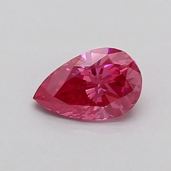0.49ct PEAR Fancy Vivid Pink VS1 Coloured Lab diamond