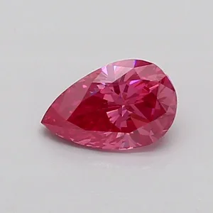 0.49ct PEAR Fancy Vivid Pink VS1 Coloured Lab diamond