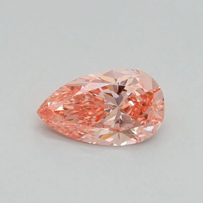 0.50ct PEAR Fancy Vivid Pink SI2 Coloured Lab diamond