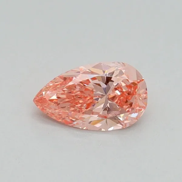 0.5ct PEAR Fancy Vivid Pink SI2 Coloured Lab diamond