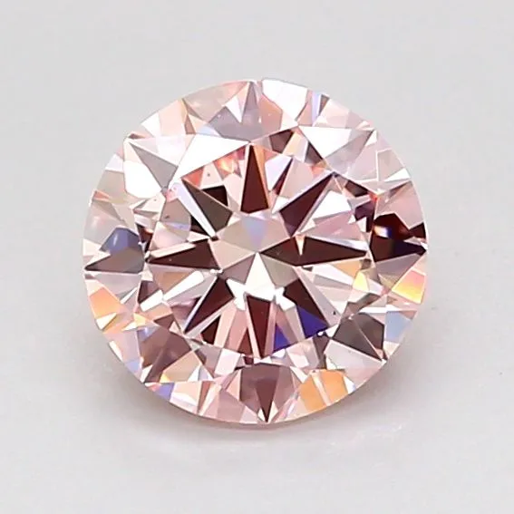 0.96ct ROUND Fancy Light Pink VVS2 Coloured Lab diamond