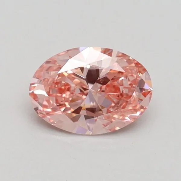 0.52ct OVAL Fancy Intense Pink VS2 Coloured Lab diamond