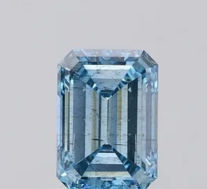 1ct EMERALD Fancy Vivid Blue I1 Coloured Lab diamond