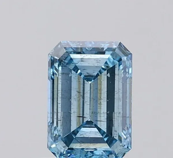 1ct EMERALD Fancy Vivid Blue I1 Coloured Lab diamond