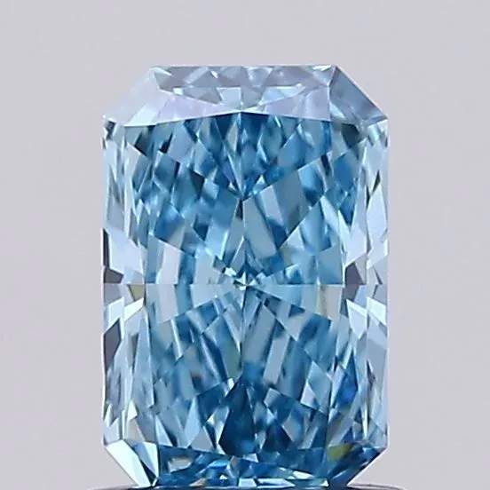 0.8ct RADIANT Fancy Vivid Blue VVS2 Coloured Lab diamond