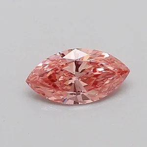 0.31ct MARQUISE Fancy Vivid Brownish Pink VS2 Coloured Lab diamond