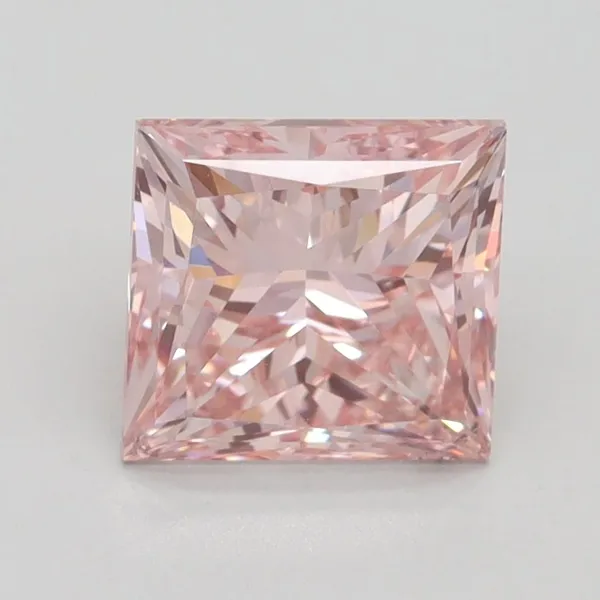 2.03ct PRINCESS Fancy Intense Pink VS2 Coloured Lab diamond