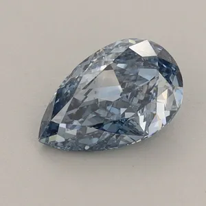 0.79ct PEAR Fancy Vivid Blue VVS2 Coloured Lab diamond
