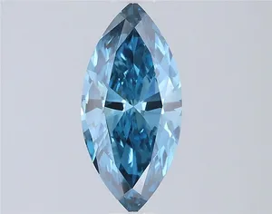 0.83ct MARQUISE Fancy Vivid Blue VS1 Coloured Lab diamond