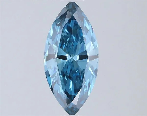 0.83ct MARQUISE Fancy Vivid Blue VS1 Coloured Lab diamond