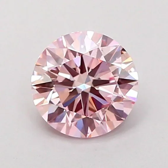 0.98ct ROUND Fancy Pink VS2 Coloured Lab diamond