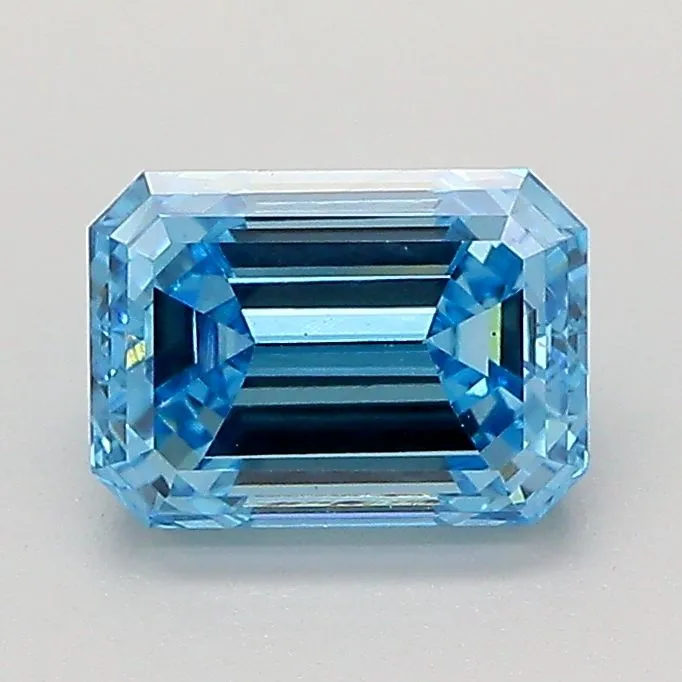 1.34ct EMERALD Fancy Vivid Blue VS1 Coloured Lab diamond