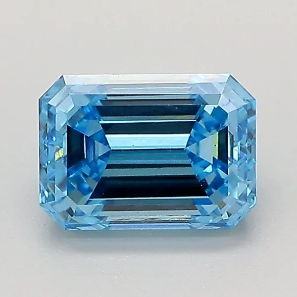 1.34ct EMERALD Fancy Vivid Blue VS1 Coloured Lab diamond