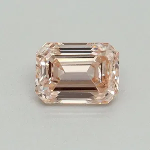 0.52ct EMERALD Fancy Pink VS1 Coloured Lab diamond