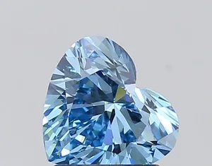 1.51ct HEART Fancy Vivid Blue VVS2 Coloured Lab diamond