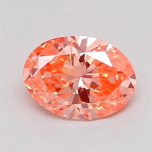 0.32ct OVAL Fancy Vivid Pink VS1 Coloured Lab diamond