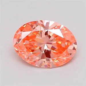 0.32ct OVAL Fancy Vivid Pink VS1 Coloured Lab diamond