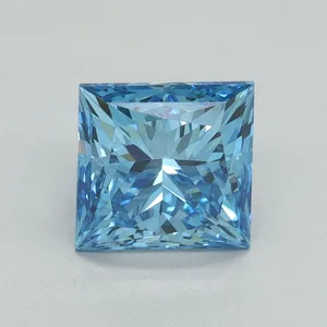 1.5ct PRINCESS Fancy Vivid Blue VS1 Coloured Lab diamond
