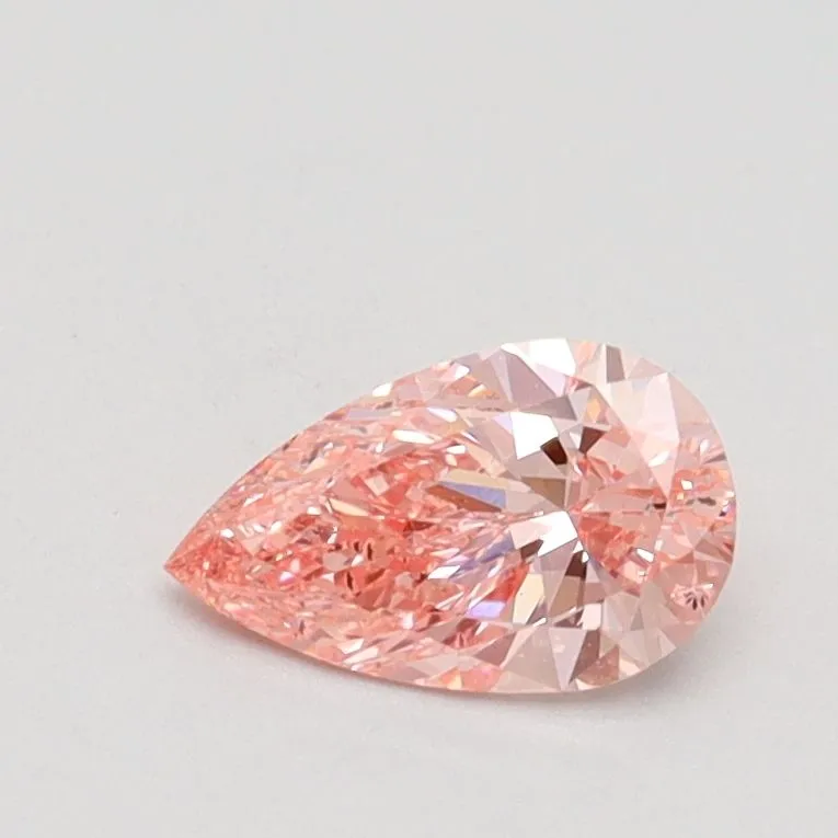 0.50ct PEAR Fancy Intense Pink SI2 Coloured Lab diamond