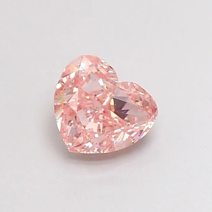 1.03ct HEART Fancy Intense Pink VS2 Coloured Lab diamond