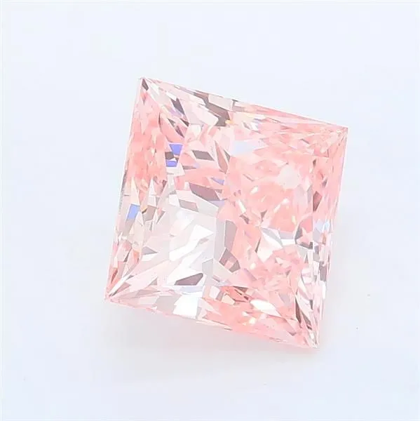 1.67ct PRINCESS Fancy Intense Pink VS1 Coloured Lab diamond