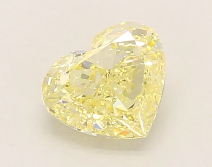 1.05ct HEART Fancy Yellow VVS2 Coloured Lab diamond