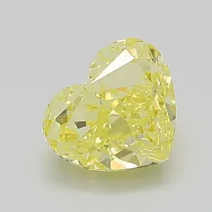 1.01ct HEART Fancy Intense Yellow VVS2 Coloured Lab diamond