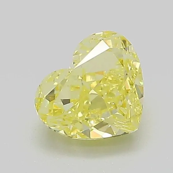 1.01ct HEART Fancy Intense Yellow VVS2 Coloured Lab diamond
