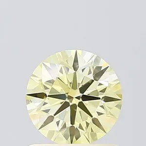 0.69ct ROUND Fancy Light Yellow VS1 Coloured Lab diamond