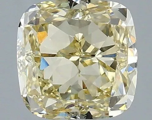 1.12ct CUSHION Fancy Light Yellow VVS2 Coloured Lab diamond