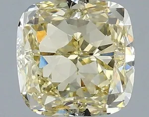 1.12ct CUSHION Fancy Light Yellow VVS2 Coloured Lab diamond