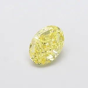 1.09ct OVAL Fancy Intense Yellow VVS2 Coloured Lab diamond