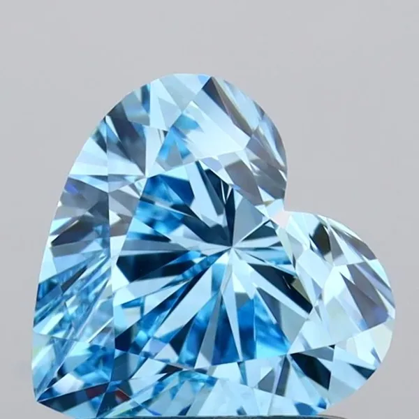 1.01ct HEART Fancy Vivid Blue VS1 Coloured Lab diamond