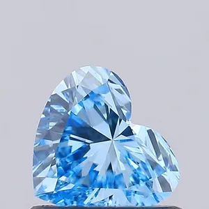 0.62ct HEART Fancy Vivid Blue VVS2 Coloured Lab diamond