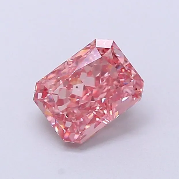 1.05ct RADIANT Fancy Vivid Pink VVS2 Coloured Lab diamond