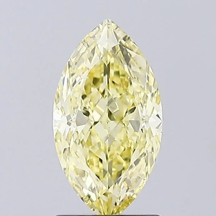1.52ct MARQUISE Fancy Intense Yellow VVS2 Coloured Lab diamond